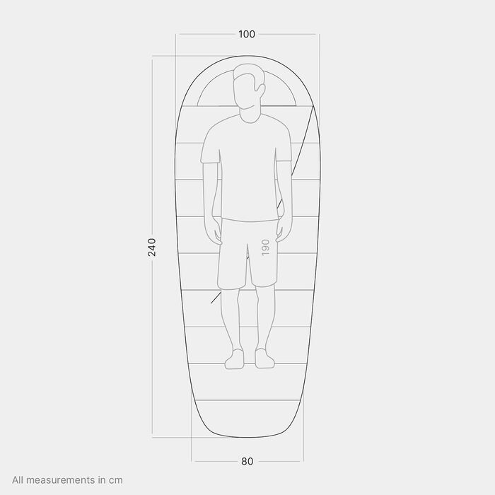 Спальний мішок Qeedo Buddy XL 8 XXL, для дорослих та підлітків (до 220 см), 3 сезони, літо, Outdoor, Peach Skin (зелений)