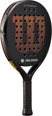 Падельна ракетка Wilson Pro Staff Elite v2, карбон-скловолокно, EVA, 365 г, 484 см², чорна/червона/жовта