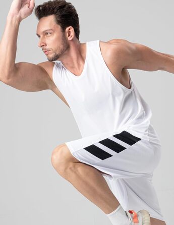 Шорти чоловічі спортивні Liberty Imports з сітки з кишенями, чорно-білі