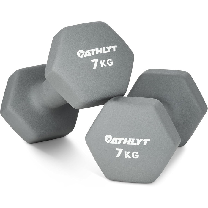 Гантелі Athlyt 2 x 1 кг неопренові для фітнесу