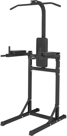 GORILLA SPORTS® Power Tower – багатофункціональний турнік, бруси, станція для підтягувань та віджимань, домашня силова станція, фітнес-тренажер для дому, чорний/білий