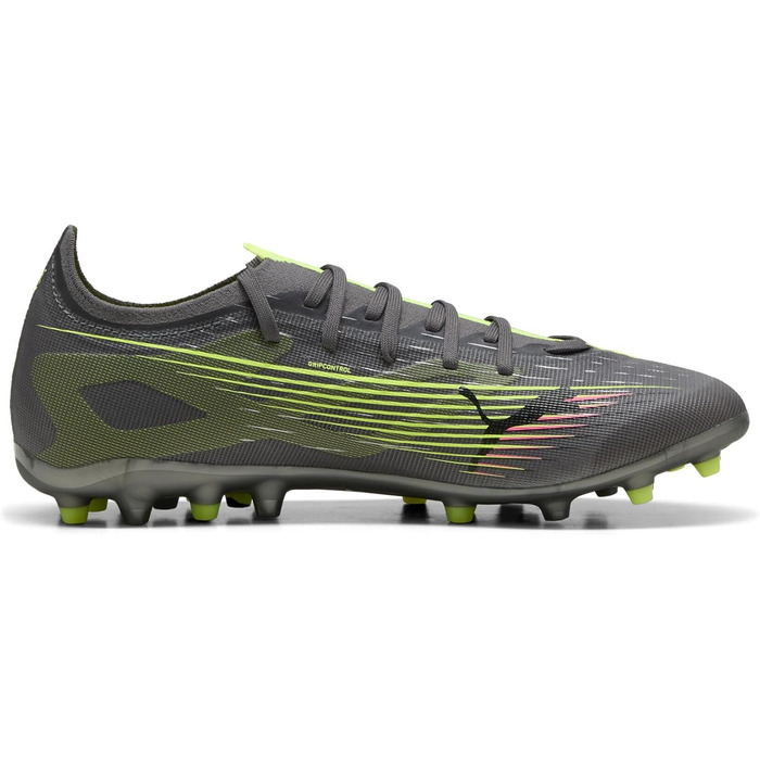 Кросівки футбольні PUMA Ultra 5 Match Mg, 41 EU, Матовий Сріблястий, Жовтий, для унісекс