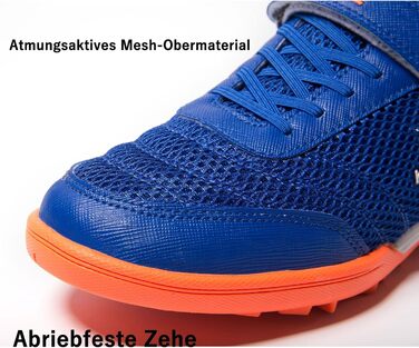 Дитячі футбольні бутси для штучного покриття, тренувальні кросівки для дівчаток та хлопчиків, унісекс, розмір 39 EU, блакитні