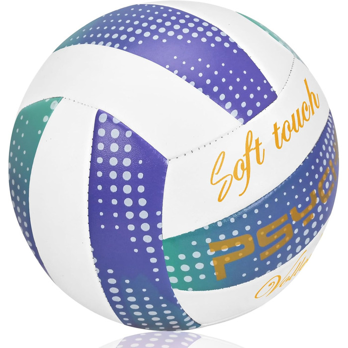 Волейбольний м'яч Wuzfully Kinder Soft Touch для пляжу та залу, розмір 5 (фіолетовий)