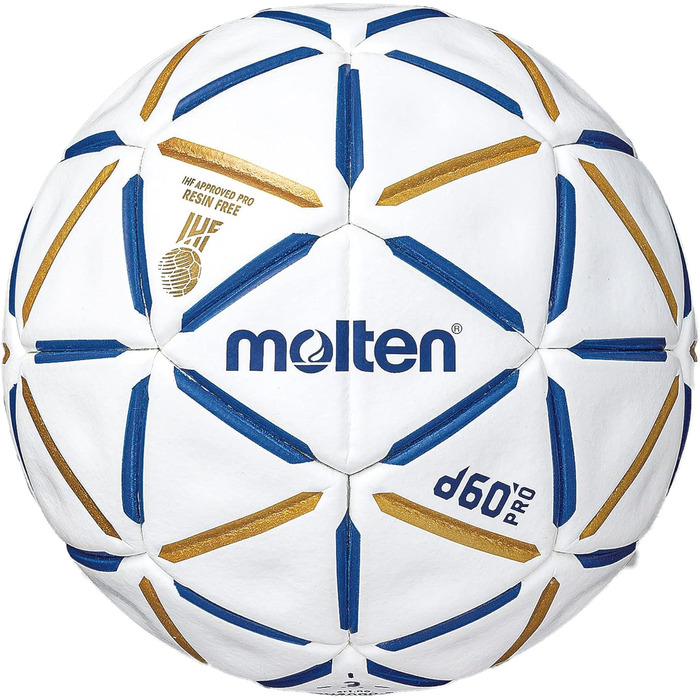 Гандбольний м'яч Molten d60 Pro без смоли, IHF, вологостійка PU поверхня, для залу, латексна камера