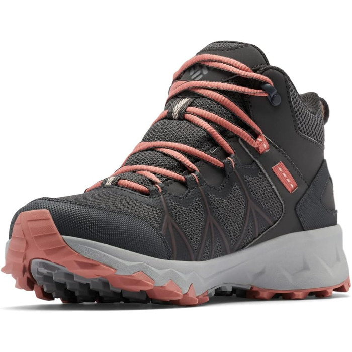 Черевики для туризму жіночі Columbia Peakfreak II Mid Outdry WP, сірі (Dark Grey x Dark Coral), 42 EU