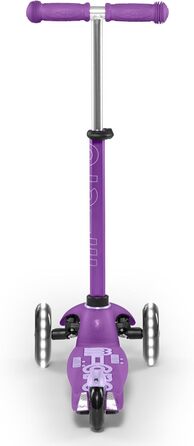 Самокат дитячий Micro Deluxe Kinder Scooter з регульованим кермом, світлодіодні колеса, фіолетовий