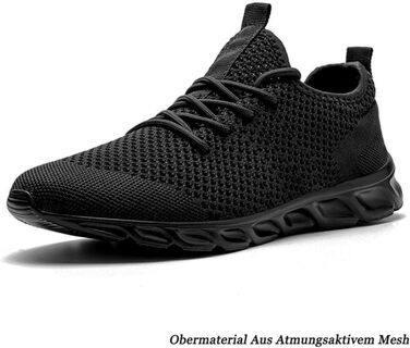 Чоловічі кросівки для ходьби та бігу: дихаючі, легкі, спортивні, для залу та вулиці, фітнес, теніс, розмір 47 EU, чорний колір, модель 8058