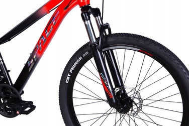 Гірський велосипед MTB Mars 26″, зріст 145–170 см, 21 швидкість, чорний/червоний