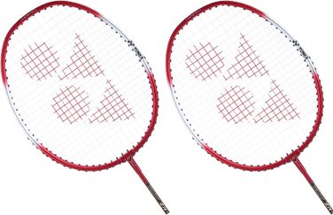 Yonex ZR 100 бадмінтонні ракетки з алюмінію, комплект 2 шт., з повним чохлом, червоні, Індія