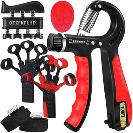 Набір для тренування сили рук Griffkrafttrainer (5 шт.) - чорний та червоний