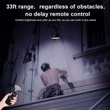 LED кемпінговий ліхтар 2000 люмен з акумулятором 9900mAh, 30W, з пульт дистанційного керування, для намету, пошуку, надзвичайних ситуацій, походу, кемпінгу