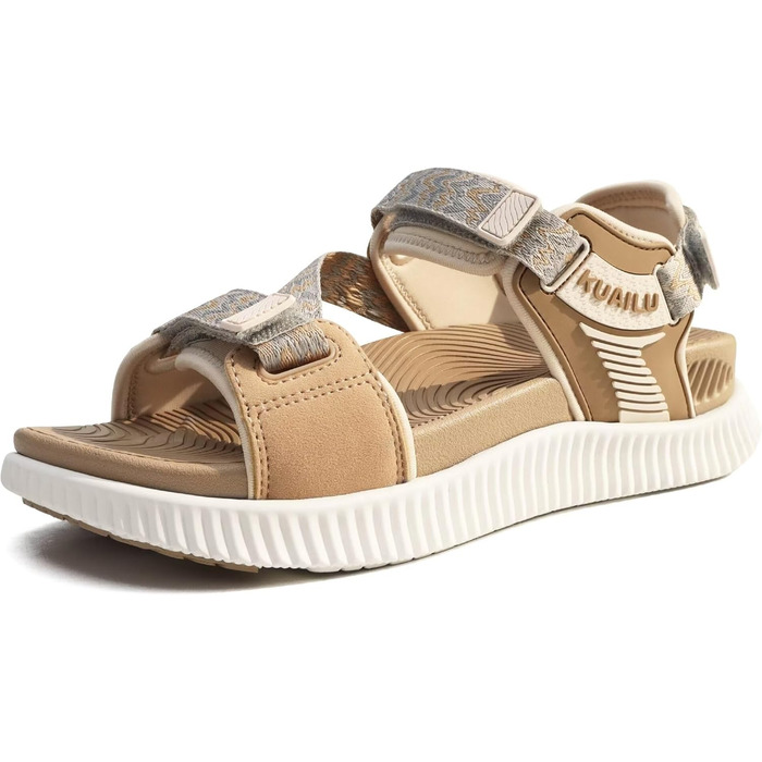 Зручні ортопедичні сандалії для трекінгу KuaiLu для жінок. Легкі сандалії для піших прогулянок та активного відпочинку. Розмір 36 EU, колір N Beige.