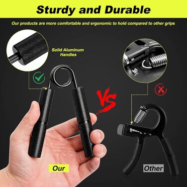 Набір для тренування рук та пальців (4 шт.), алюмінієвий підлокітний тренажер, тренажер сили хвата, тренажер м'язів рук для зміцнення хвата, нарощування м'язів та реабілітації рук (50/100/150/200 LBS)