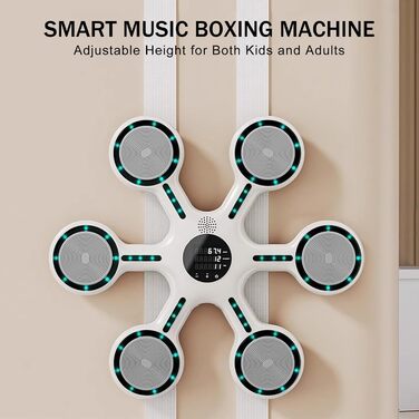Електронна музична бокс-машина Fisca з рукавицями, настінна, Bluetooth, для тренувань удома
