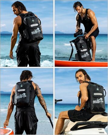 Водонепроникний рюкзак IDRYBAG Dry Bag 40L (плаваючий, чорний)