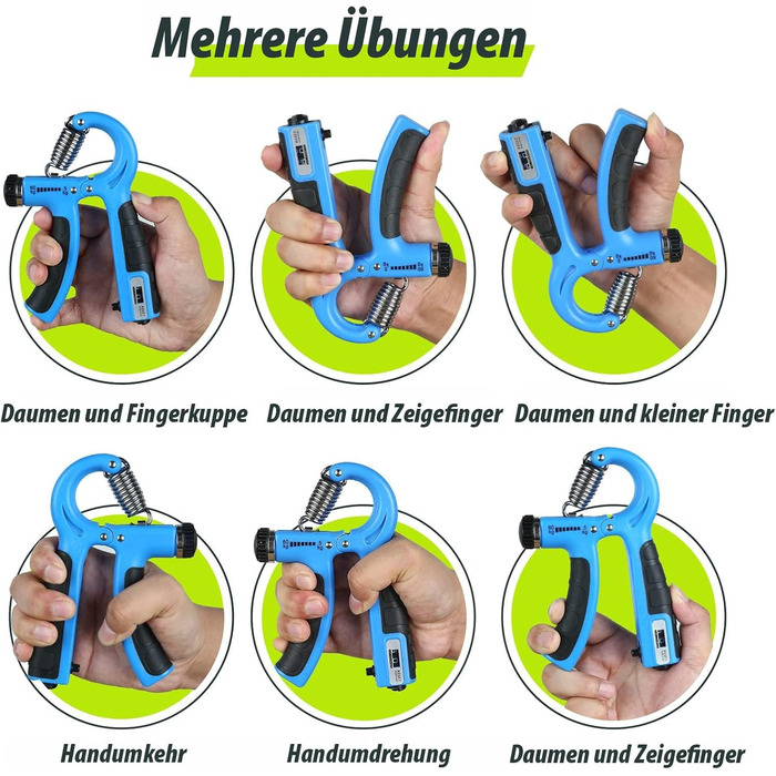 Набір для тренування зап'ястя 2 шт. (5-60 кг), тренажер для рук, для спортсменів та відновлення, FC0101 (Блакитний)