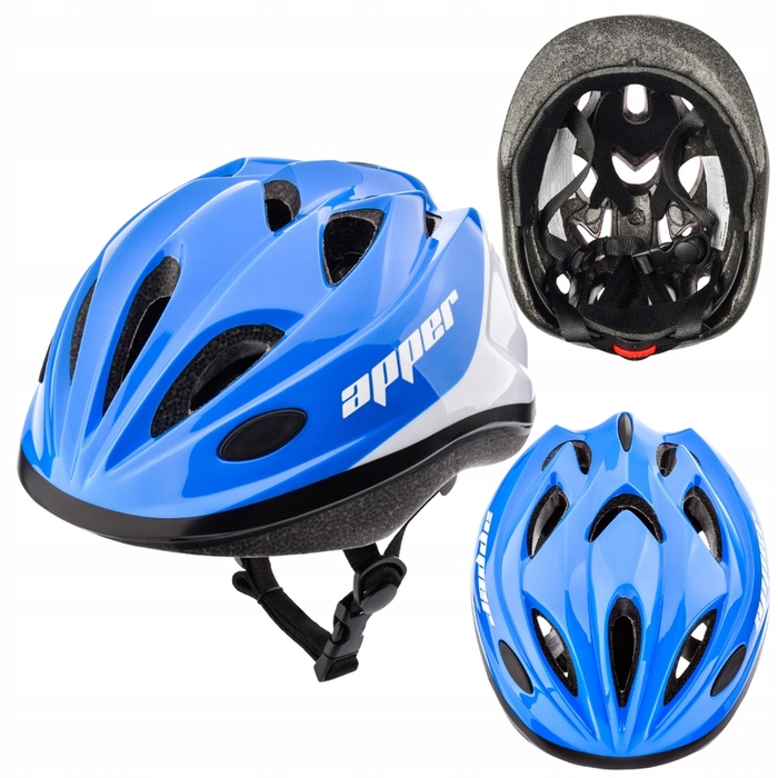 Дитячий велосипедний шолом з регулюванням + комплект захисту для скейту, розмір M