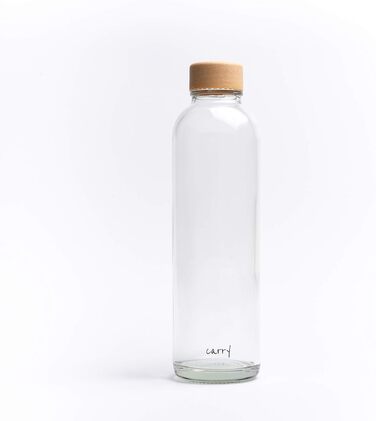Скляна пляшка для води Carrybottles 0,7 л Pure, спортивна, BPA-free, герметична, для газованої води, вироблено в Німеччині