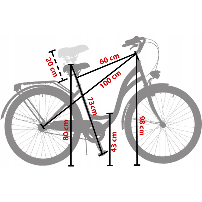 Міський велосипед Kozbike 26K36-S1CZ/KM/W, рама 18 дюймів, колеса 26