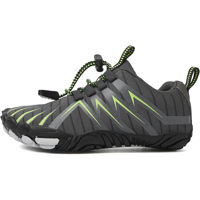 Дитячі босижні кросівки для хлопчиків та дівчаток, дихаючі, антиковзкі, легкі спортивні кросівки для ходьби та бігу, розмір EU 26-40 (39 EU, сірий)