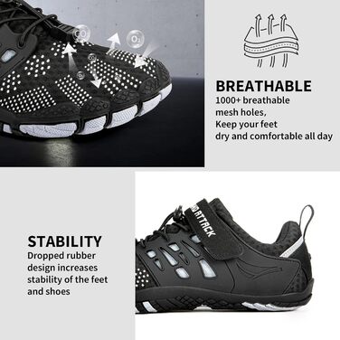 Чоловічі шкарпетки Grand Attack Barfußschuhe, мінімалістичні крос-тренери, підошва Zero Drop, широка передня частина, чорний, 39 EU, Zt608