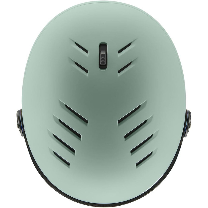 Лижний шолом Uvex Wanted Visor для жінок і чоловіків, міцний, з візором, зелений матовий, розмір 54-58 см