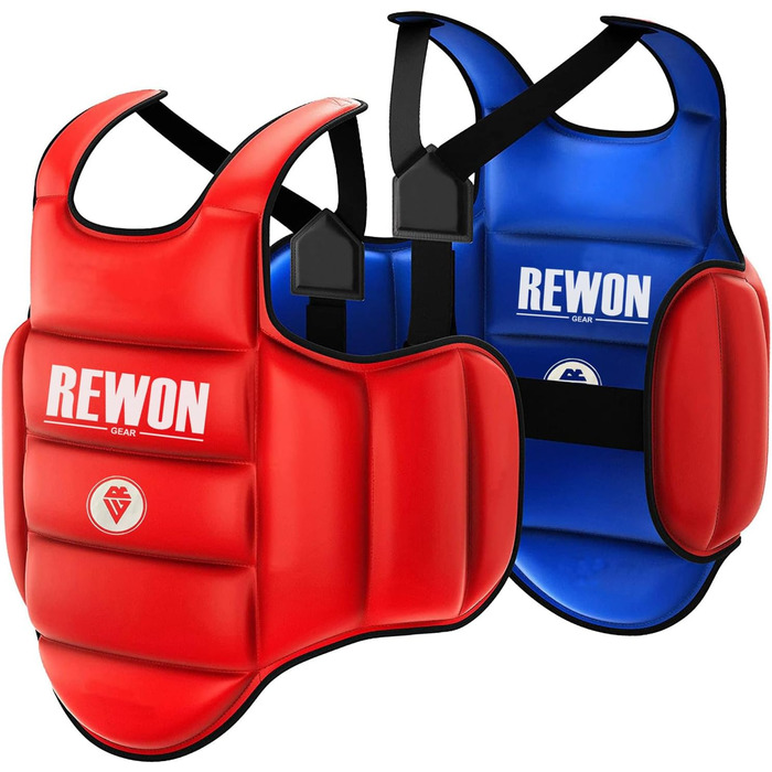 Захист для тіла REWON для боксу, кікбоксингу, MMA, карате, тхеквондо – реверсивний грудний панцир, захисна жилетка для бойових мистецтв