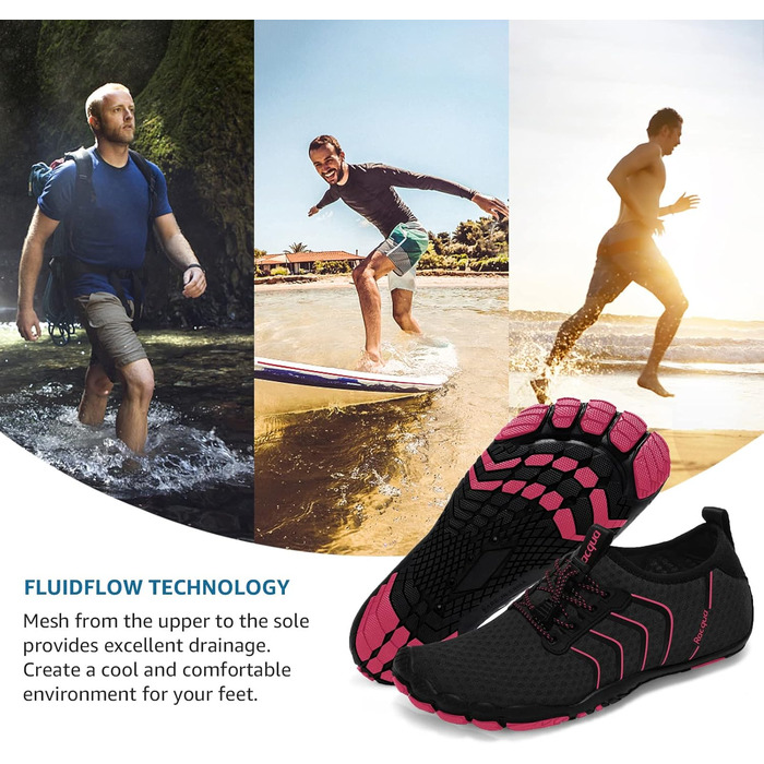 Водні черевики Raqua Composite Mesh для чоловіків та жінок (37 EU, Wz116 Black Rose)