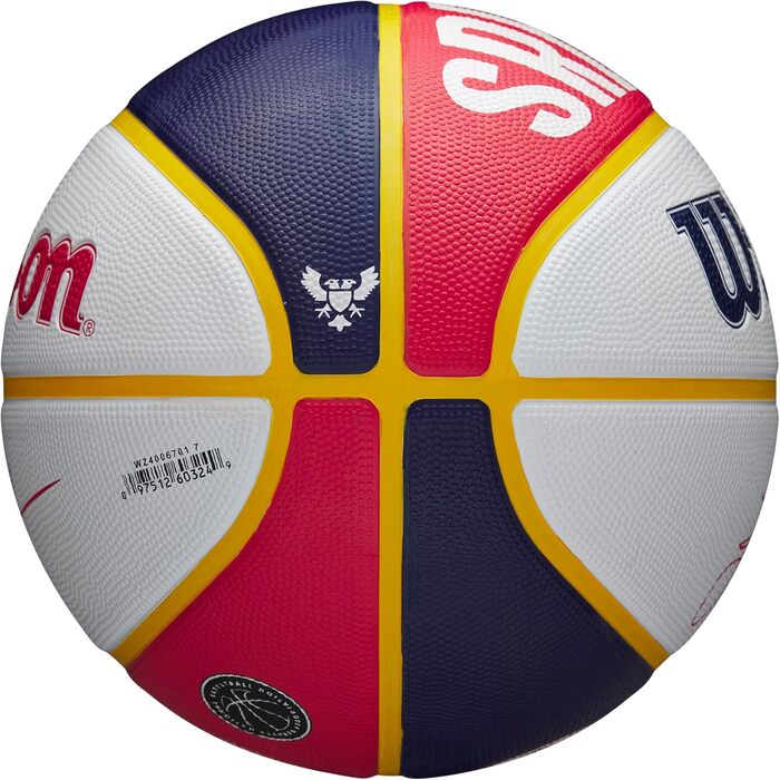 Баскетбольний м’яч Wilson №7, синьо-жовтий, універсальний