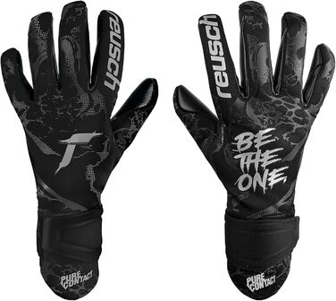 Воротарські рукавички Reusch Pure Contact Infinity для дорослих, чорні, розмір 10.5, з відмінним зчепленням та внутрішнім швом