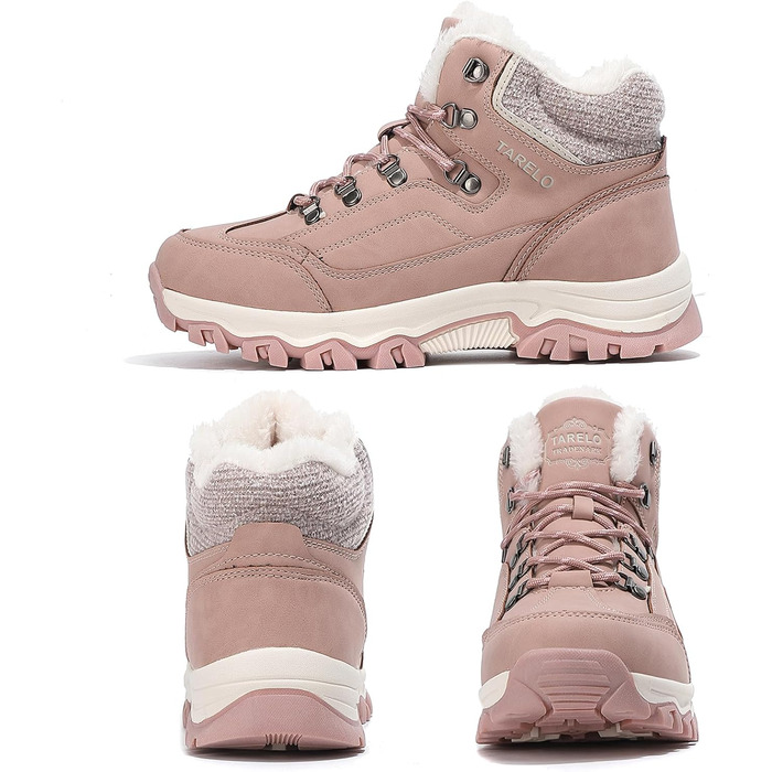 Зимові черевики TARELO для жінок, неслизькі, розмір 36-41 (39 EU, рожевий)