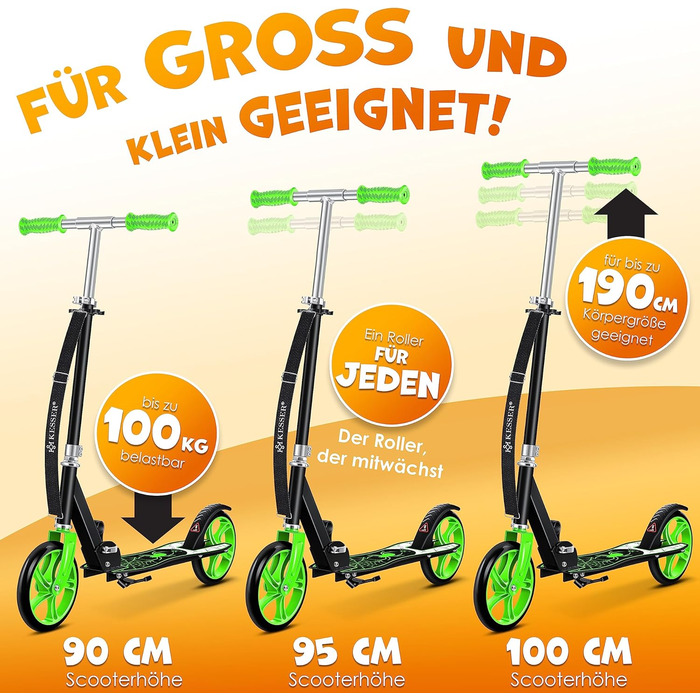 Дитячий самокат KESSER® Cityroller для міста, складаний, трюковий