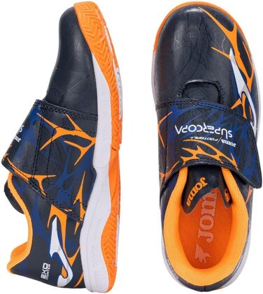Дитячі футбольні бутси Joma Super Copa Jr. 34 EU - Синьо-помаранчеві залаті черевики Oxford