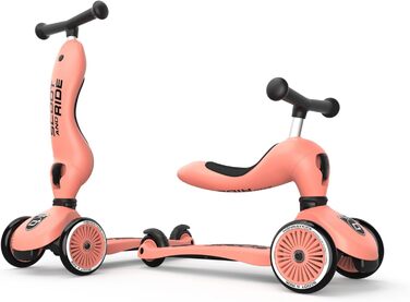 Kickboard Highway Kick 1 Scoot & Ride 2-в-1 з сидінням - персиковий колір, універсальний розмір