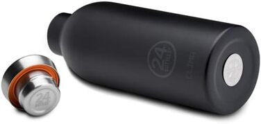 Термобутилка 24Bottles Clima 0,85 л, чорна Smoking, сталева