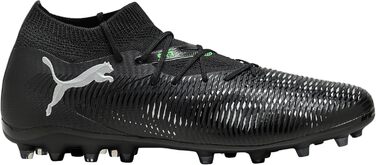 Кросівки футбольні PUMA Future 8 Match Mg - чорний, сріблястий, флуоресцентний зелений, 46 EU
