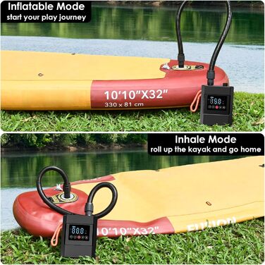 Diealles Shine Sup Pumpa Elektrichna 12000mAh, 20 PSI: Акумуляторна електрична повітряна помпа для SUP, човнів, каяків