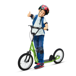Дитячий самокат HOMCOM, Kick Scooter, Міський самокат, Kickscooter, Самокат Kids, Кікборд з пневматичними шинами, Ручне гальмо, Самокат Kids, від 5 років| Аосом