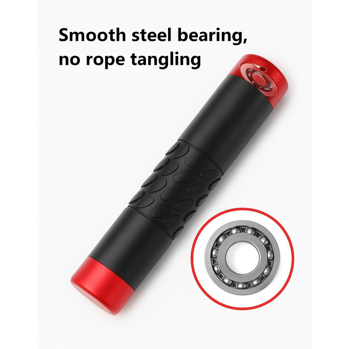 Стрибкове канат Titan-Springseil: 3 м, регульований, з вагою для тренувань, Кросфіт, Фітнес, Бокс, MMA, спортзал (червоний)