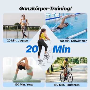 MERACH Степер для дому 2025 - вертикальний тренажер для кардіо та загальної фізичної підготовки, компактний, складний, з регульованою висотою кроку та ручками (2438G2)