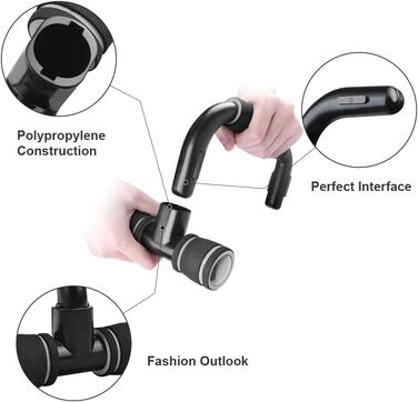 Набір гантелей для віджимань Flintronic (2 шт), неслизькі ручки для тренування м'язів та сили #3 Темно-сірий