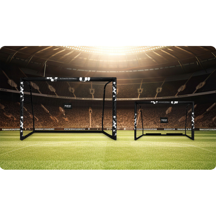 Переносні сталеві футбольні ворота Neo-sport 300 x 200 x 120 см