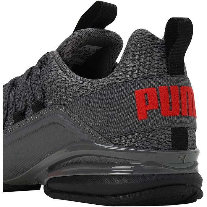 Кросівки Puma Axelion Refresh для чоловіків, 44.5, чорний, темно-сірий, червоний