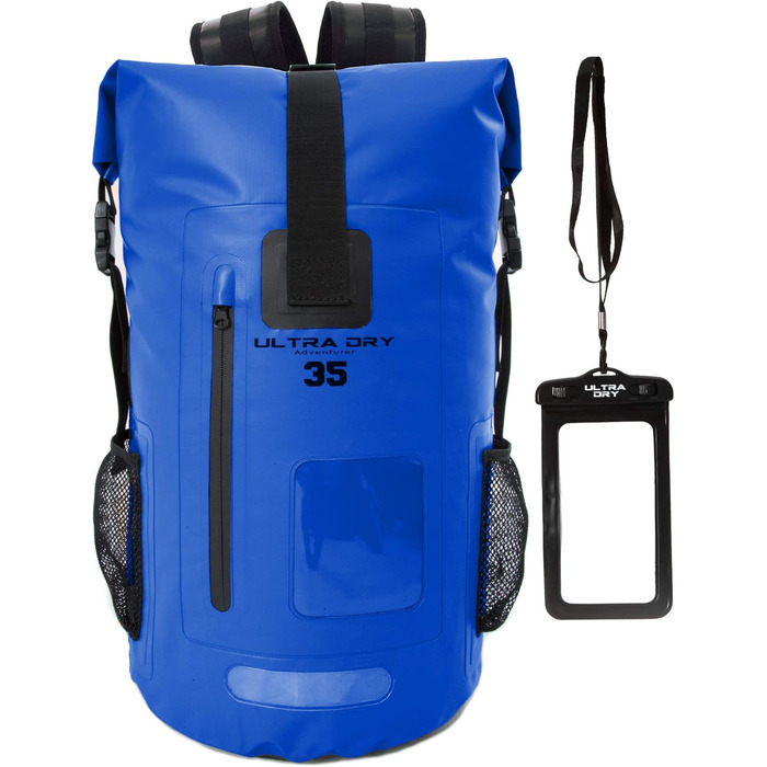 Водонепроникний рюкзак Dry Bag преміум-класу 35/55L, мішок для телефону, ідеальний для водних видів спорту, походів, риболовлі та кемпінгу (Блакитний)