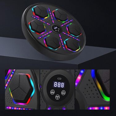 Музична бокс-машина Oamger з LED-підсвіткою та Bluetooth, 9 режимів швидкості, для дітей та дорослих