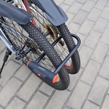 Замок для велосипеда U-подібний з кріпленням, 16 мм, 3 ключі, висока безпека, міцний, для мотоцикла, електровелосипеда, гірського велосипеда, скутера, внутрішні розміри 24,3 x 8,9 см