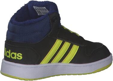 Кросівки Adidas Hoops Mid 2.0 для дітей та дорослих (21 EU, чорний/жовтий/синій)