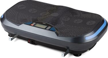 Вібраційна платформа Gymtek до 150 кг, 2×500 Вт, 12 рівнів, Bluetooth, пульт, LCD, динаміки, 2 еспандери