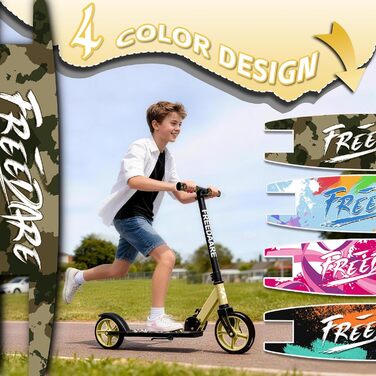 Самокат FREEDARE Cityroller для дітей та дорослих, складаний, колеса 200 мм, до 100 кг (Камуфляж)